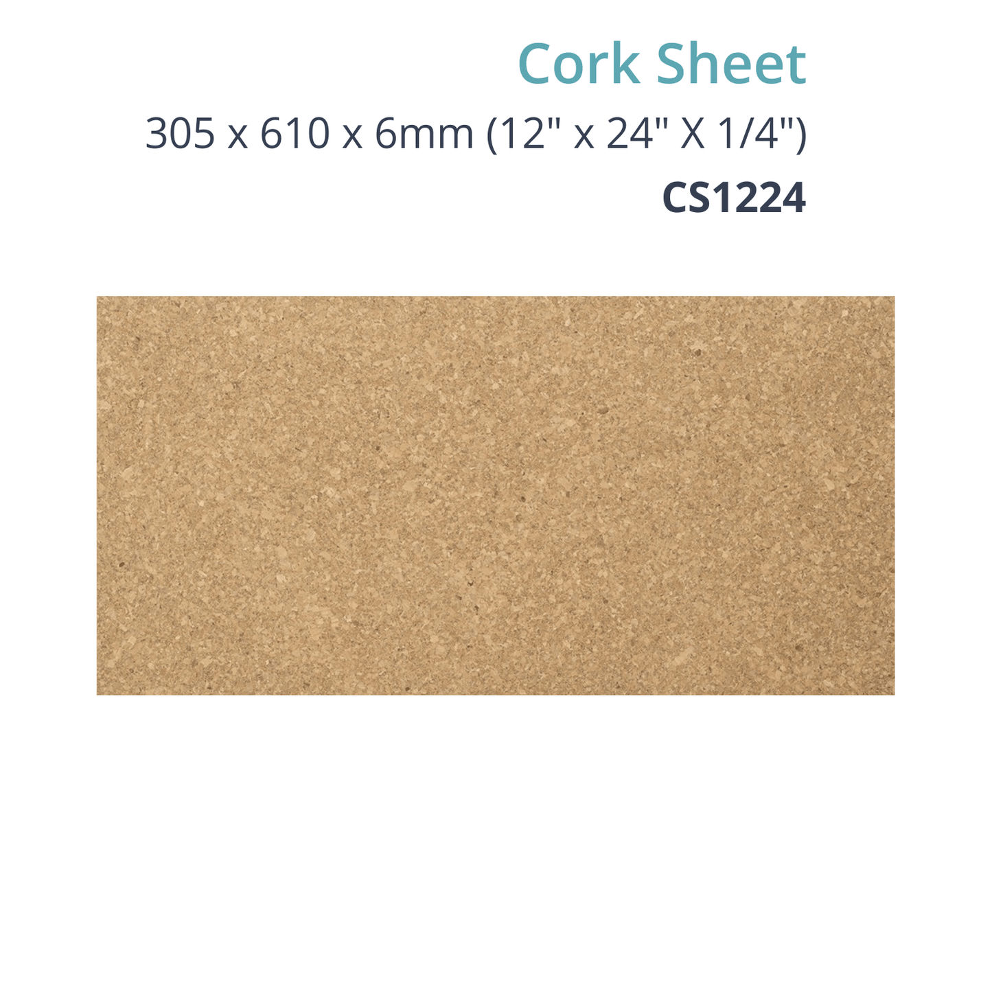 Cork Sheet 305 x 610 x 6mm