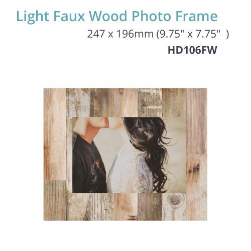 Light Faux Wood Photo Frame 247 x 196mm