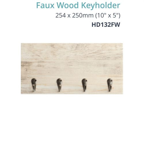 Faux Wood Hanging Keyholder 254 x 250mm