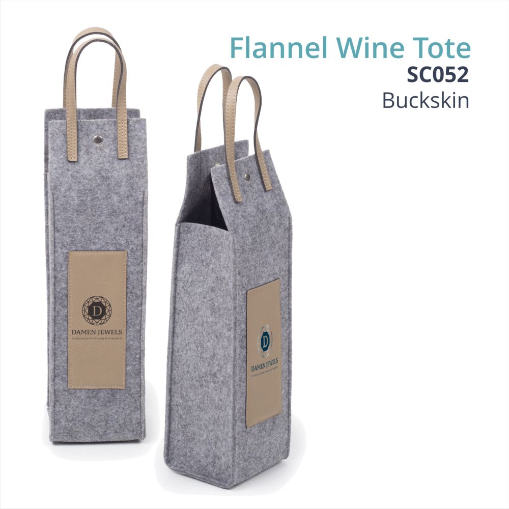 Saddle Gift Collection - FLANNEL WINE TOTE