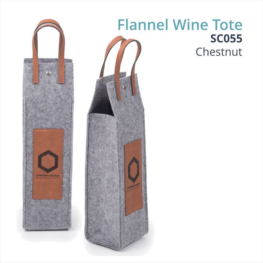 Saddle Gift Collection - FLANNEL WINE TOTE