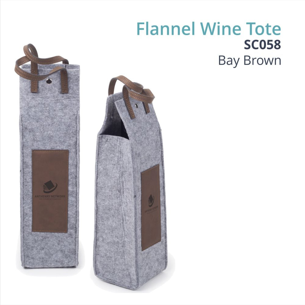 Saddle Gift Collection - FLANNEL WINE TOTE