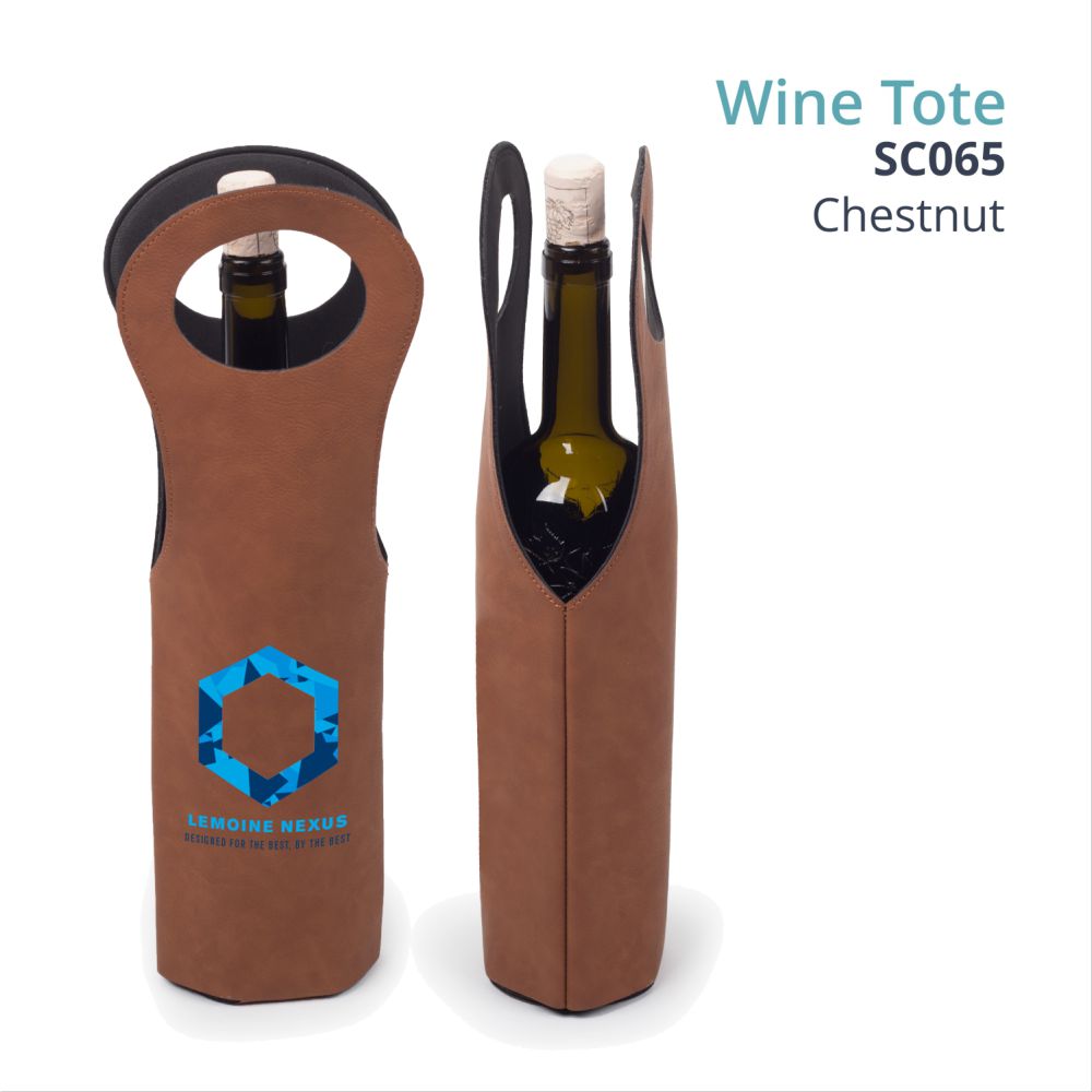 Saddle Gift Collection - LEATHERETTE WINE TOTE