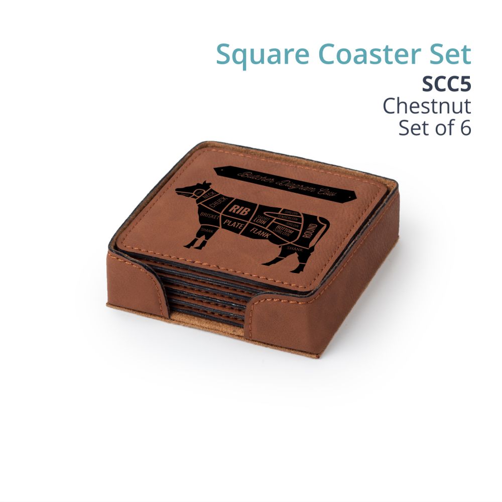 Saddle Gift Collection - SQUARE COASTER SET